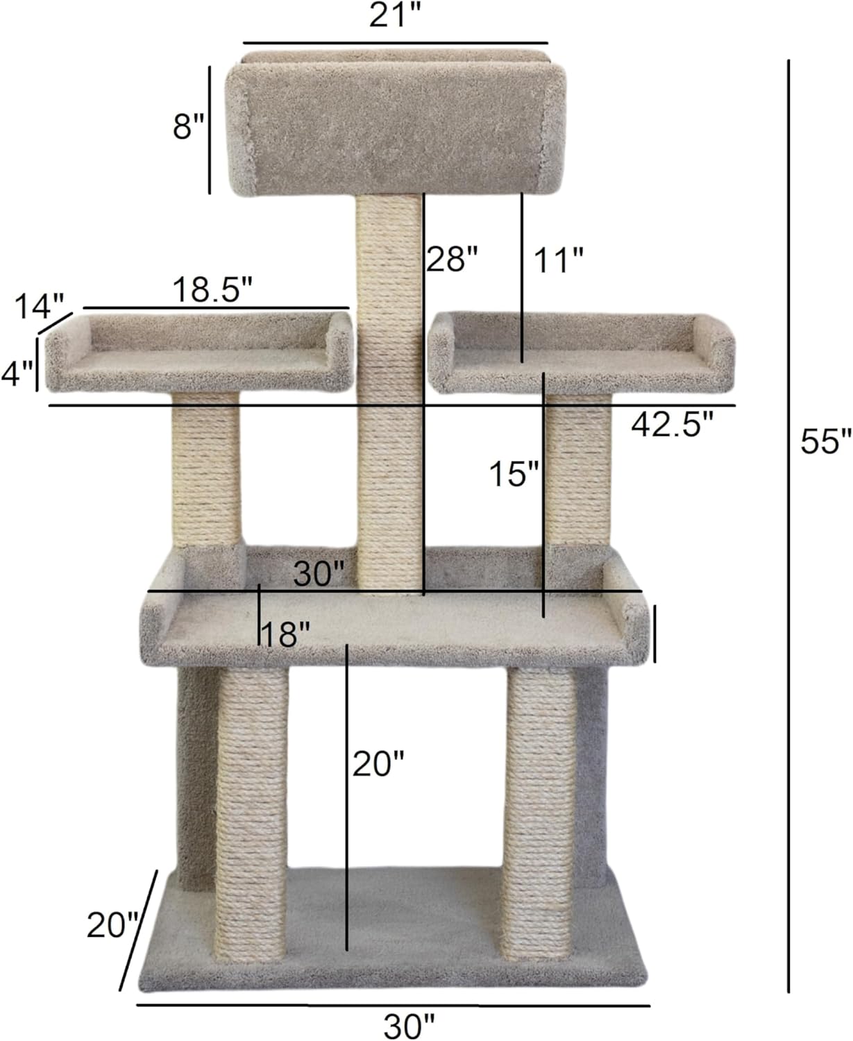 Prestige Cat Trees Extra Large Cat Tower for Big Cats J994