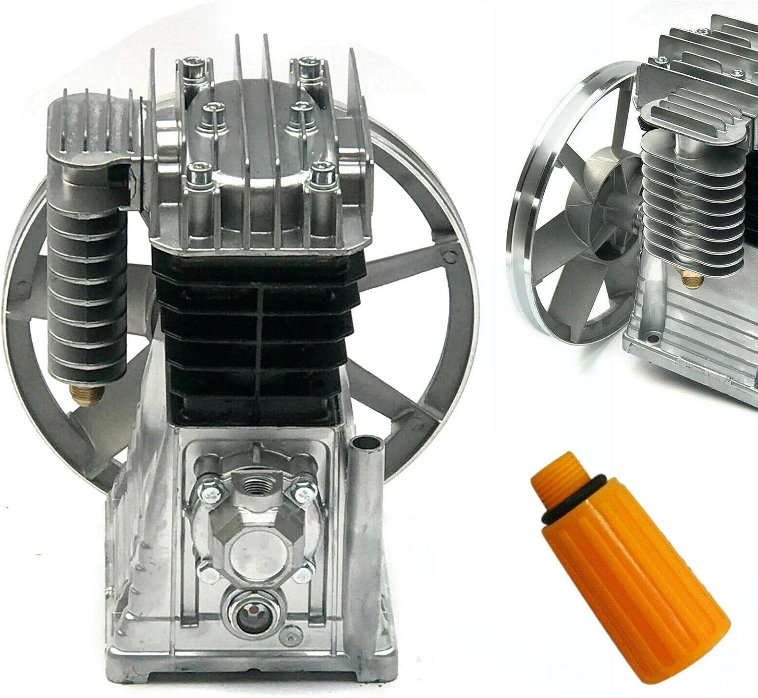 Air Compressor Pump 3HP 250L/min Air Compressor Head Pump Cylinder Cast Iron Air Compressor Head Piston Style Lubrication Pump