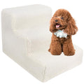 yofit Doggy Steps - Non-Slip 3 Steps Pet Stairs for Cats and Dogs, Foldable Plastic with Washable Carpet Holds Up to 50 lbs (Dark)