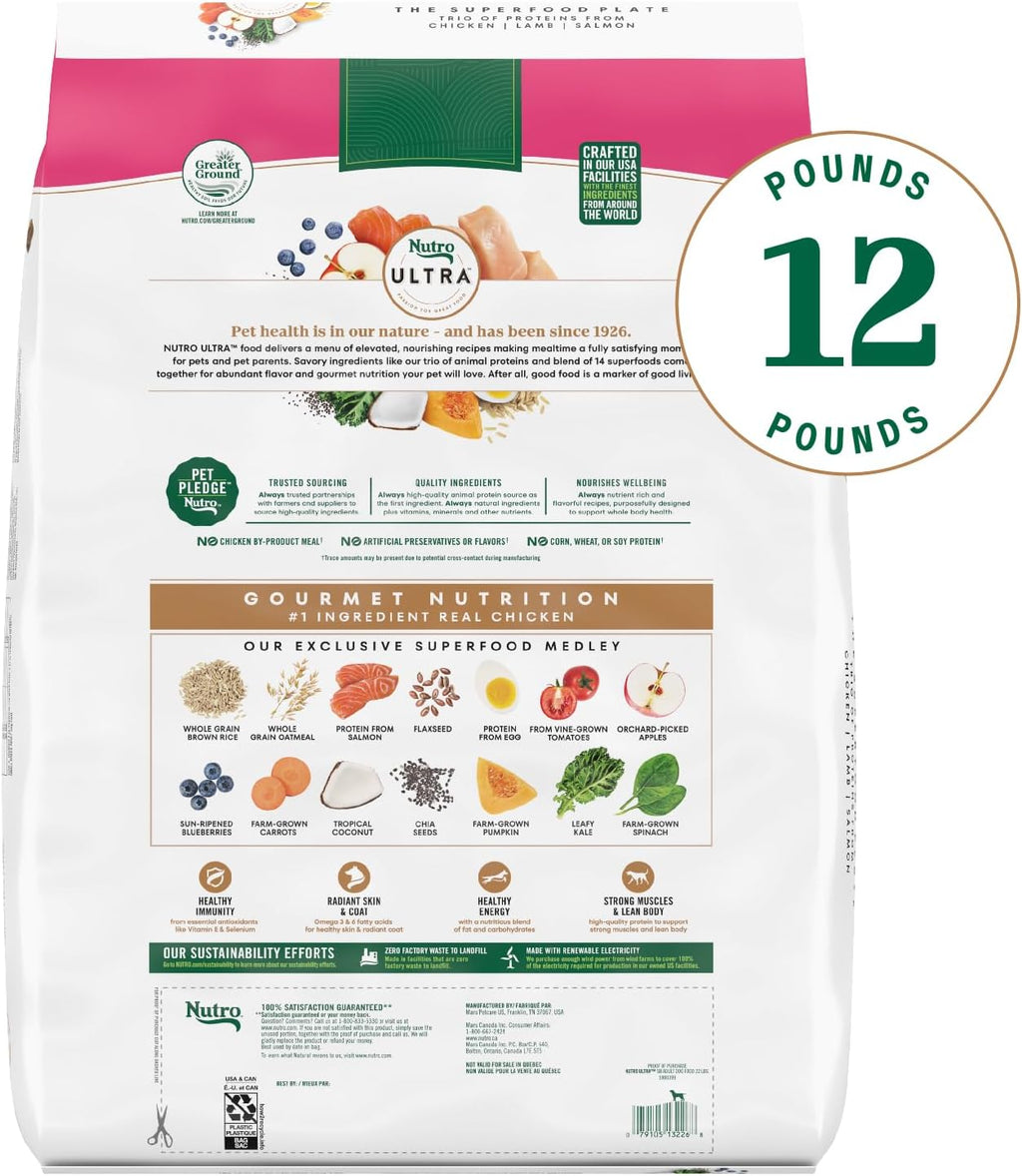Nutro Ultra Adult Weight Management Small Breed Dry Dog Food, 12 lb. Bag A4909