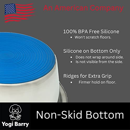 Stainless Steel Dog Bowl with Non-Skid Base, 2 Pack X2796
