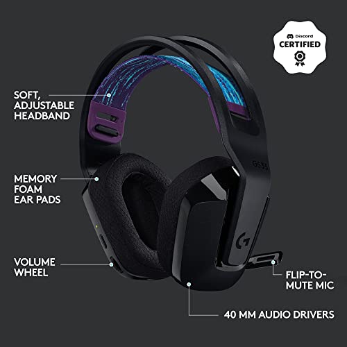 Logitech G535 Lightspeed Wireless Gaming Headset - Black D851