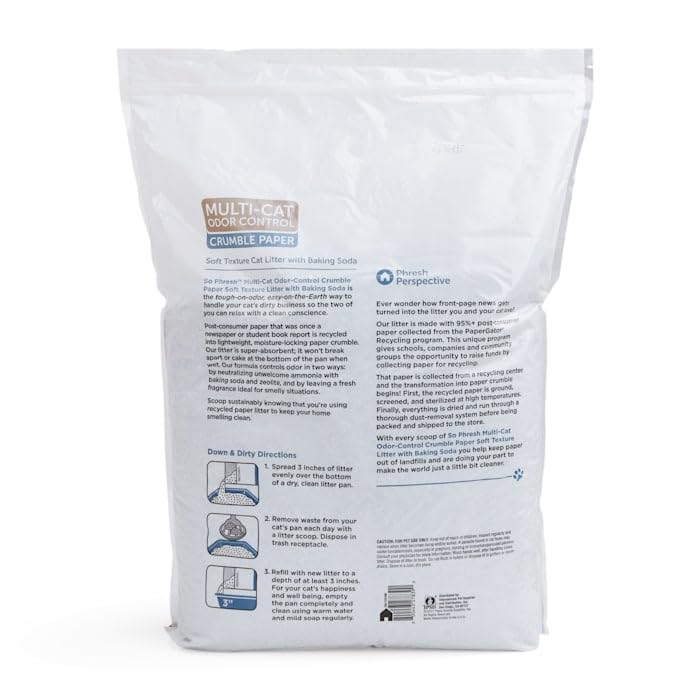 So Phresh Multi-Cat Odor Control Crumble Paper Litter, 14 lbs. Y292068