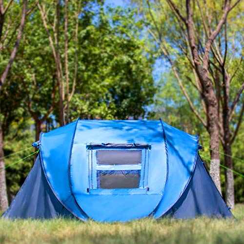 4 Person Pop Up Tent Waterproof Automatic Setup for Camping E652949