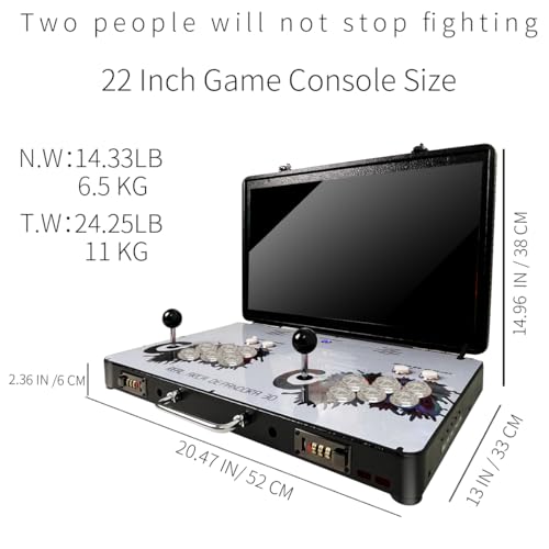 Portable 20000 in 1 Metal Box 3D Arcade Game Console, 22 inch Screen Q240