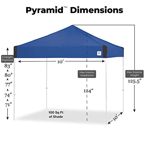 E-Z UP Camping Cube 6.4 for 10' Straight Leg Canopy, Royal Blue Z577682