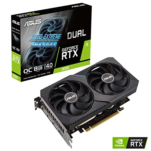 ASUS Dual NVIDIA GeForce RTX 3050 6GB OC Edition Gaming Graphics Card B93321