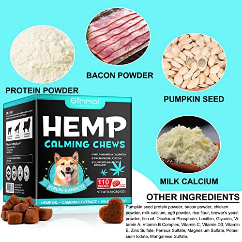 Calming Chews for Dogs with Hemp Oil, Chicken Flavor K673201