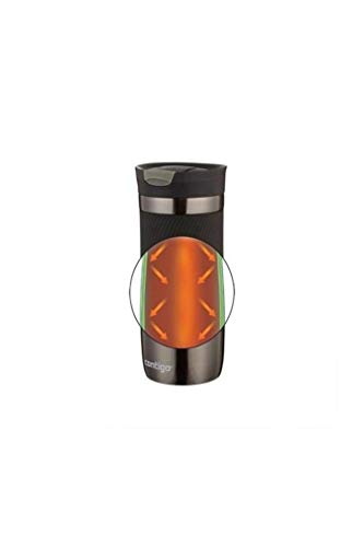 Contigo Byron Snapseal Travel Mug, Stainless Steel, 590ml, Black I34141