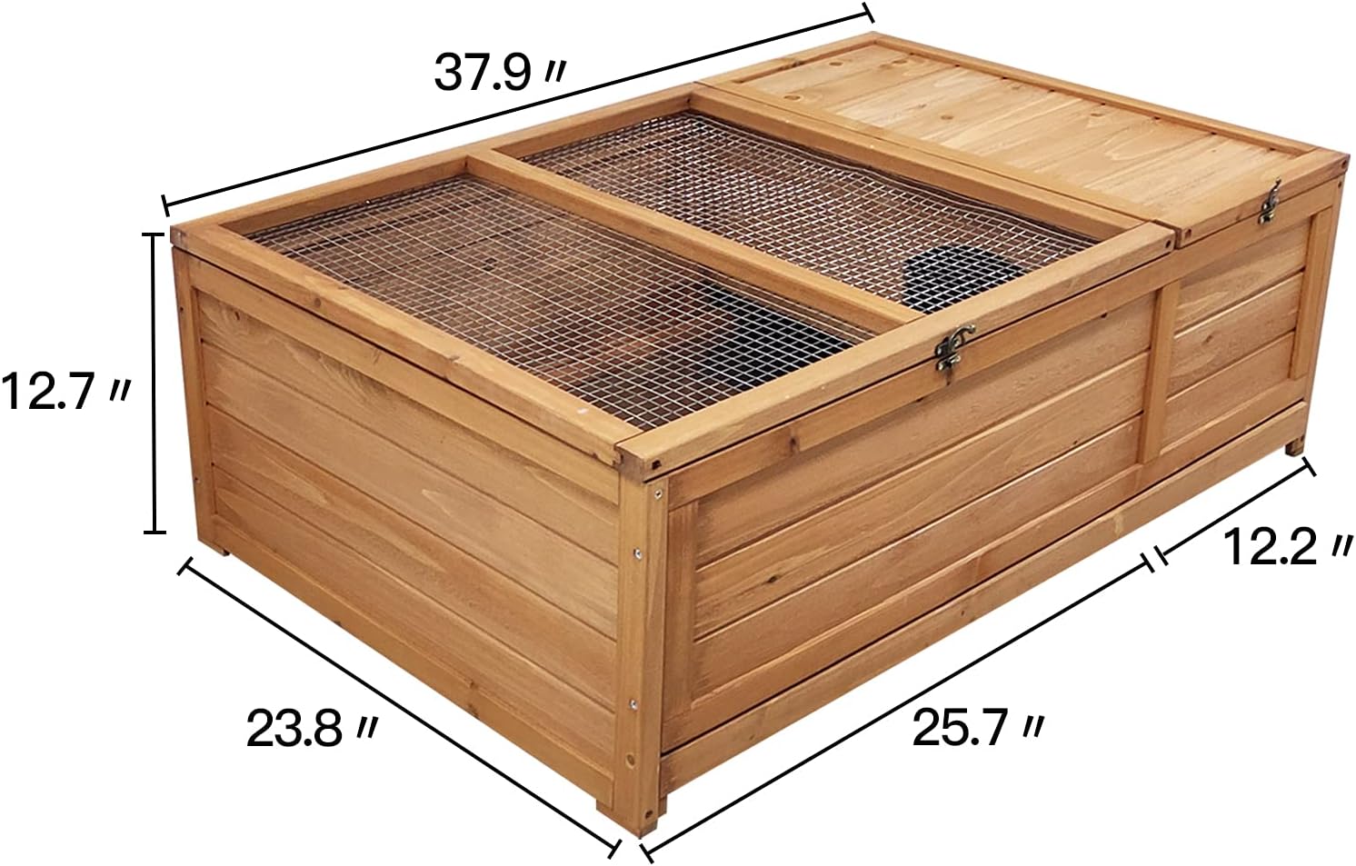 Ogrmar Wooden Tortoise House Large Habitat Enclosure with Removable Bottom U19525