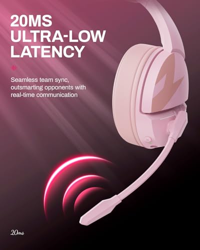 acer Wireless Gaming Headset for PS5, PC, Switch, Bluetooth 5.3, Noise Canceling Mic, Black X39806