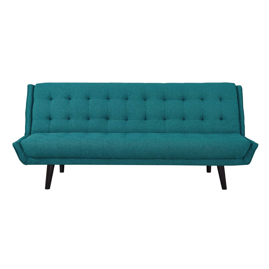 Tufted Sofa Bed Fabric Aqua Blue V14889