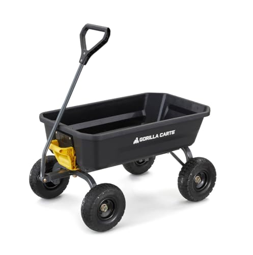 Gorilla Carts Heavy-Duty Dump Cart, 600 lb Capacity, Steel Frame Y885543