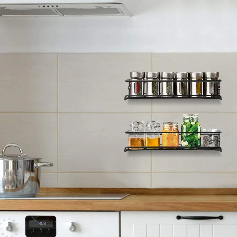 Koovon Spice Rack Organizer 4 Tier Wall Mount for Cabinet P729482