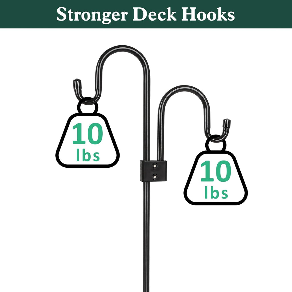 Black 47 Inch Deck Hook for Bird Feeder & Plants P97408