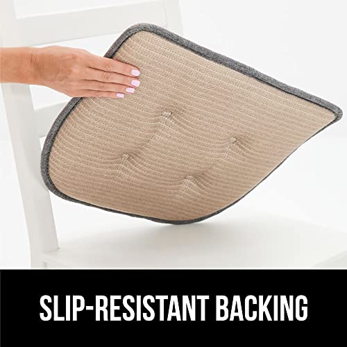 GORILLA GRIP Slip Resistant Chair Cushions, Memory Foam, Set of 2, Beige W525