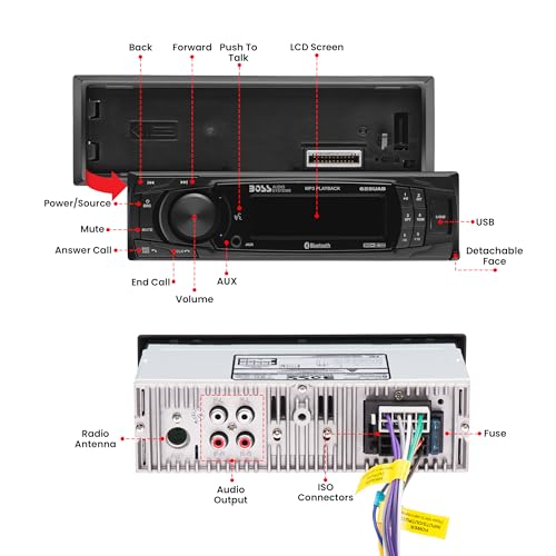 BOSS Audio Systems 616UAB Car Stereo with Bluetooth N9135
