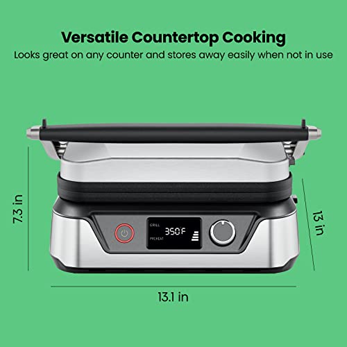 Chefman Panini Press Grill and Gourmet Sandwich Maker, Non-Stick, 4 Slice, Black U13044