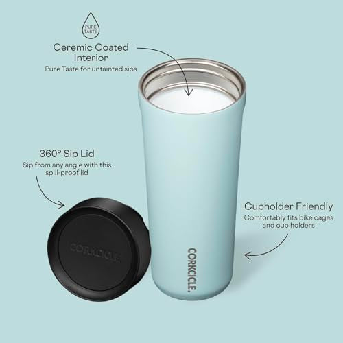 Corkcicle Commuter Cup Travel Mug Insulated Coffee Mug with Lid 17 oz Dragonfly J36810