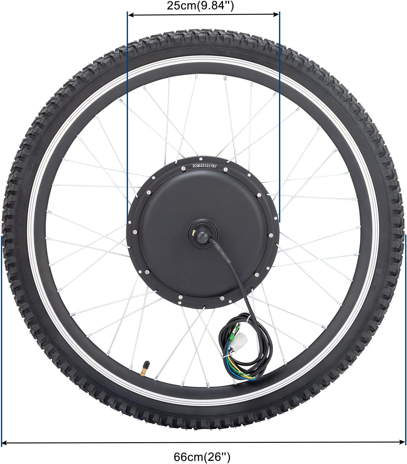 26" 48V 1000W Electric Fat Bike Conversion Kit Rear Wheel with LCD Display U30941