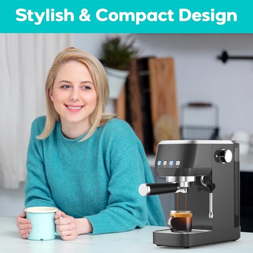 CASABREWS 3700 Essential Espresso Machine 20 Bar, Stainless Steel, Silver D8468