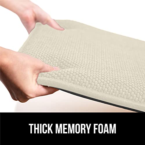GORILLA GRIP Slip Resistant Chair Cushions, Memory Foam, Set of 2, Beige W525