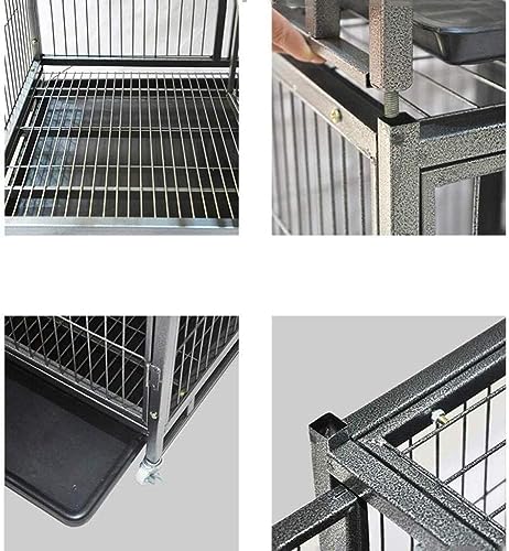 Heavy Duty Indestructible Dog Crate with Toilet, Extra Large Metal Pet Cage K321