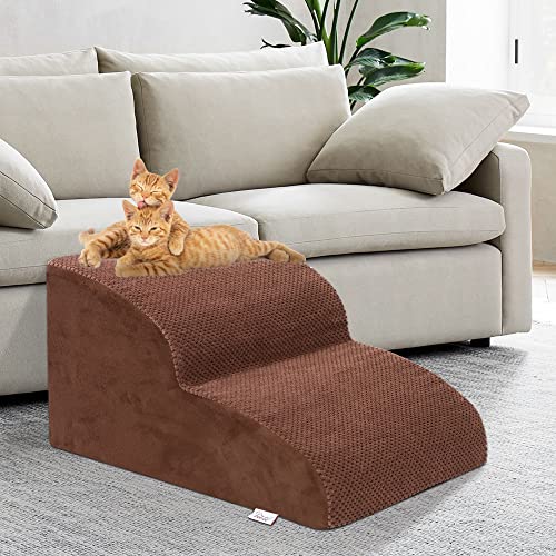 Dog Stairs for Small Dogs, High Density Foam Pet Ramp, Non-Slip Steps for Beds or Couch M77852