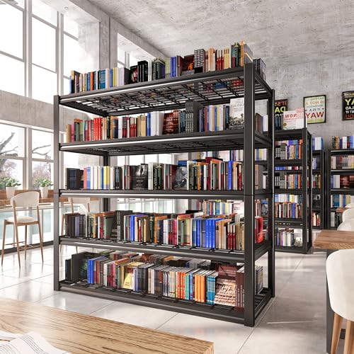 REIBII 60" W Garage Shelving Heavy Duty Metal Storage Shelves L4095
