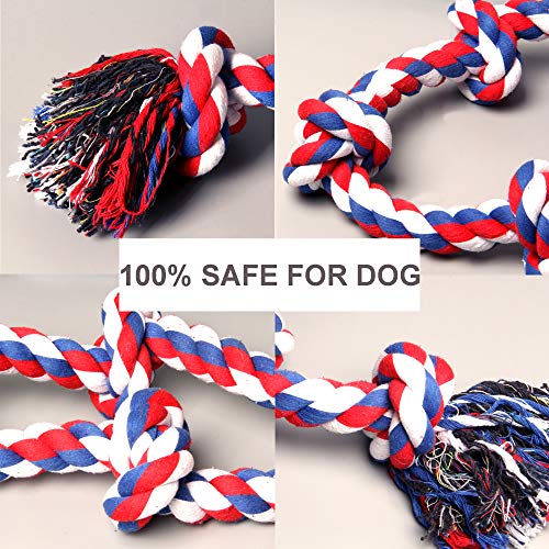Youngever 3.5 Feet Dog Rope Toy for Large and Medium Dogs, 4 Knots Double Rope V68683