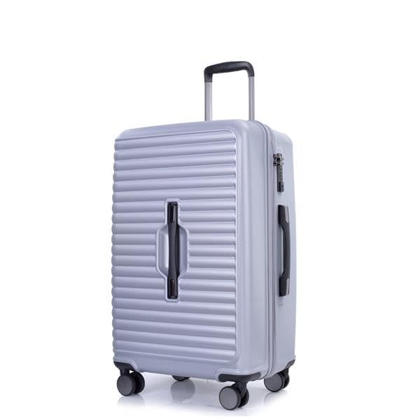 3 Piece Luggage Set PC+ABS Lightweight Suitcase with TSA Lock Dark Purple N259105