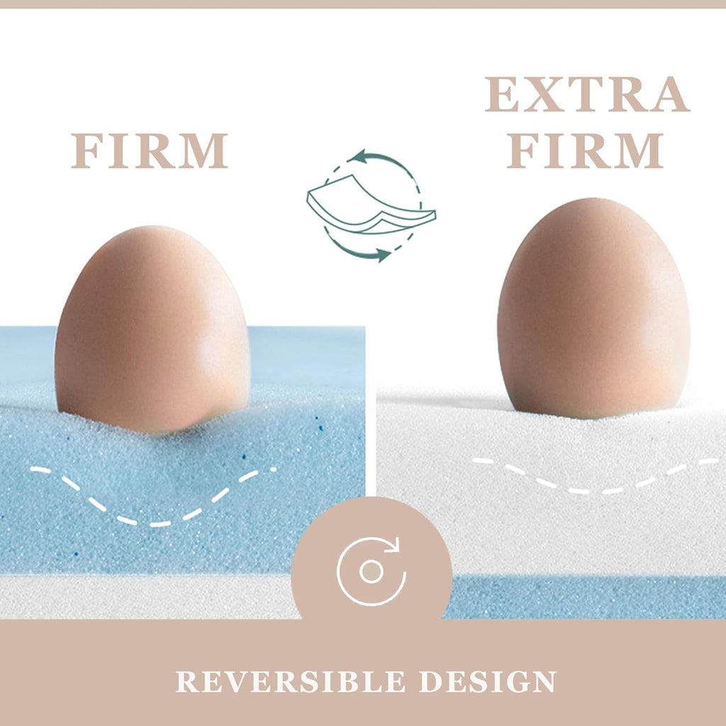 BedStory 4 Inch Firm Gel Memory Foam Mattress Topper Twin Size T358499