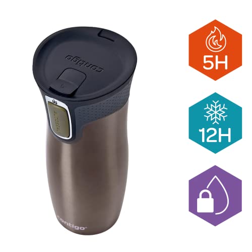 Contigo West Loop Autoseal Travel Mug, Stainless Steel, Leakproof W76171