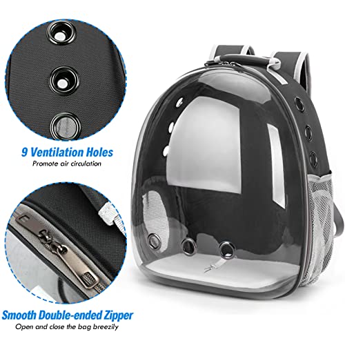 Expandable Cat Carrier Backpack for Small Dogs, Airline Approved, Black C8026