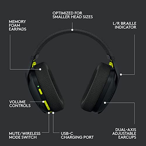 Logitech G435 LIGHTSPEED Wireless Bluetooth Gaming Headset - Black V87365