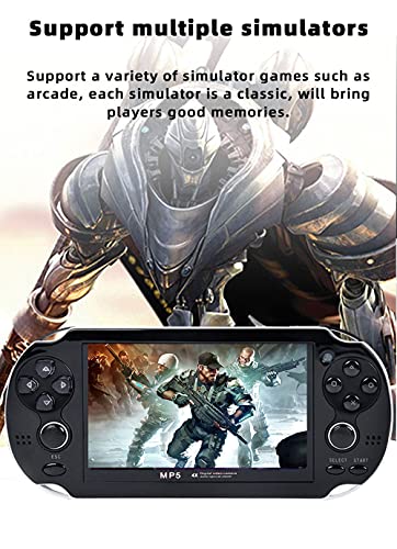 CZT Handheld Game Console 4.3 inch Double Joystick 8GB Retro Video Game Player (Black) S185938