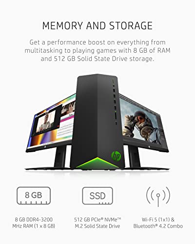 HP Pavilion Gaming Desktop, AMD Ryzen 5 5600G, RX5500 4GB, 8GB RAM, 256GB SSD N734