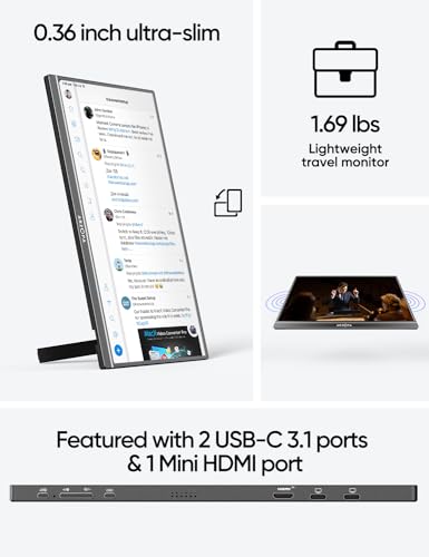 ARZOPA 16.1'' 144Hz Portable Gaming Monitor, 1080P FHD, HDR L526