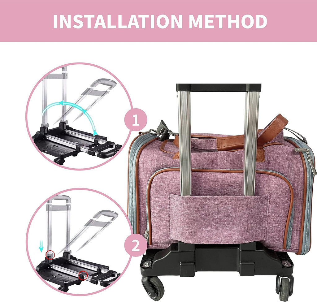 Mr. Peanut's Spinner Wheelbase Luggage Cart for Bags & Pet Carriers H255