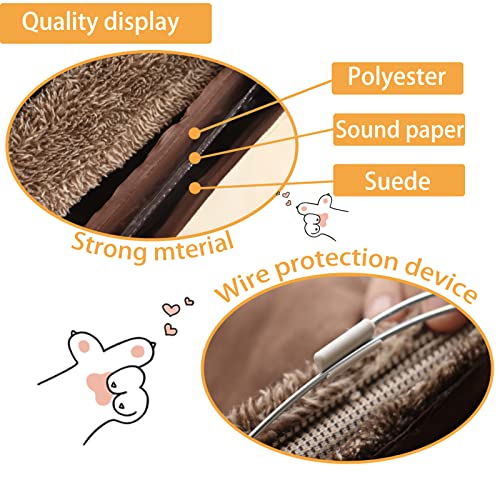Grey Suede Cat Tunnel with Two Peepholes and Bubble Ball D969