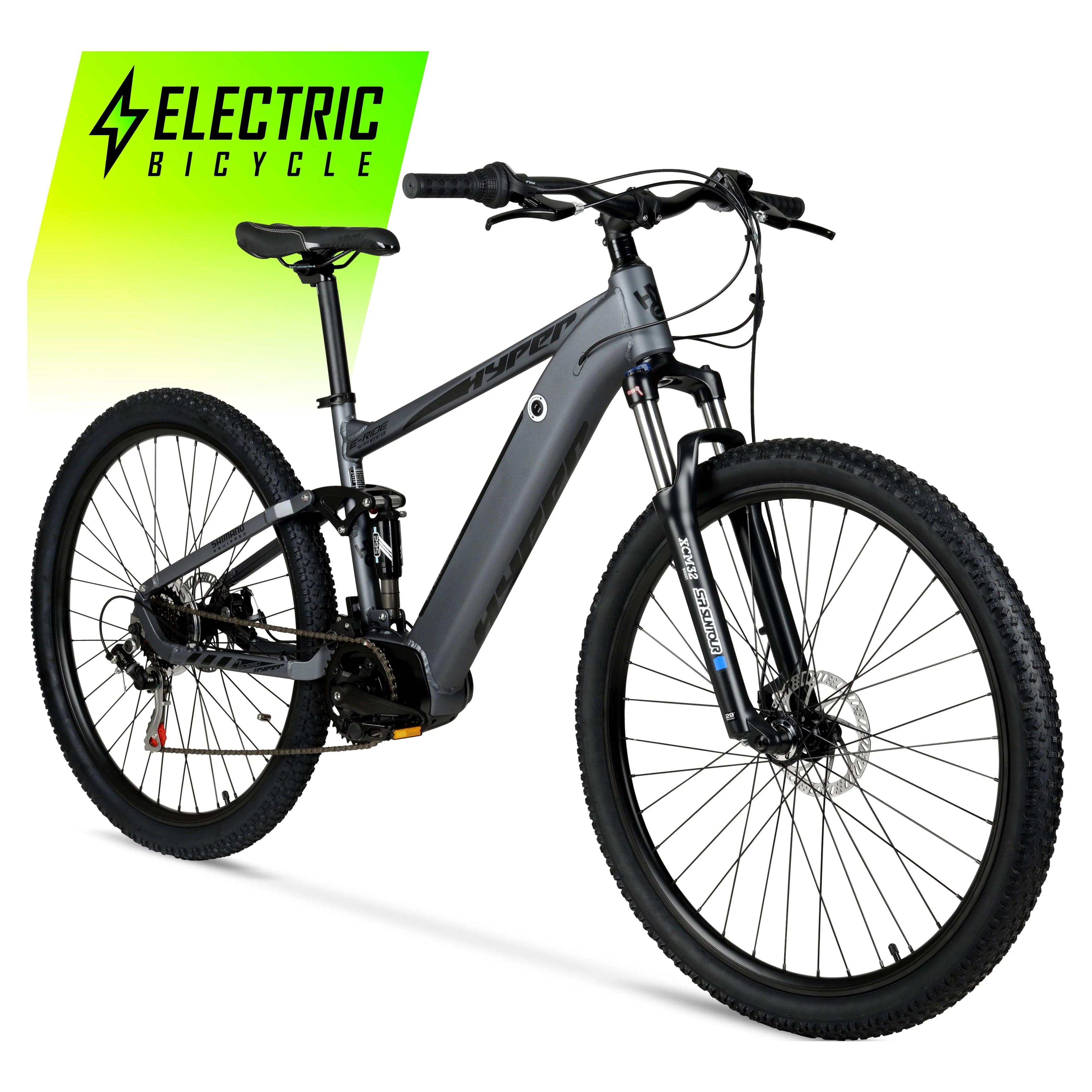 Hyper Bicycles E-Ride 29" 36V Electric Mountain Bike for Adults, Grey N5618