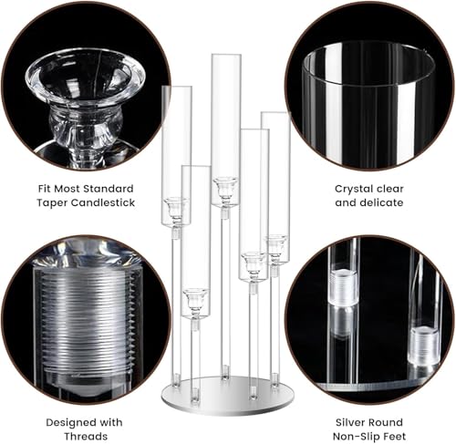 Black Candelabra Centerpieces for Wedding Table Decor 35in E5601
