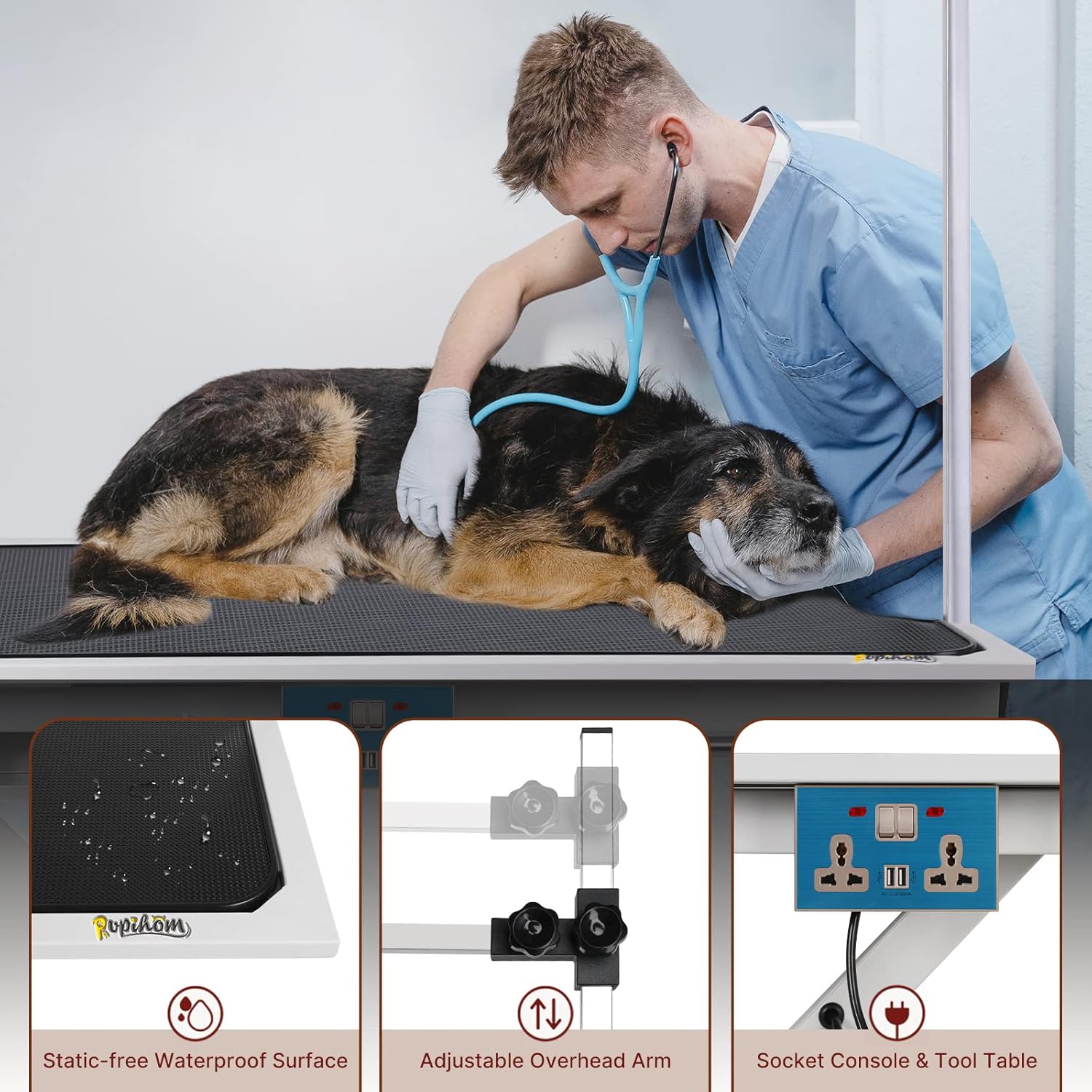 Hydraulic Electric Pet Grooming Table with Adjustable Arms and Nooses S52743