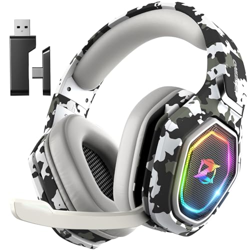 2.4GHz Wireless Gaming Headset for PC PS5 PS4 with Flip Microphone M29946