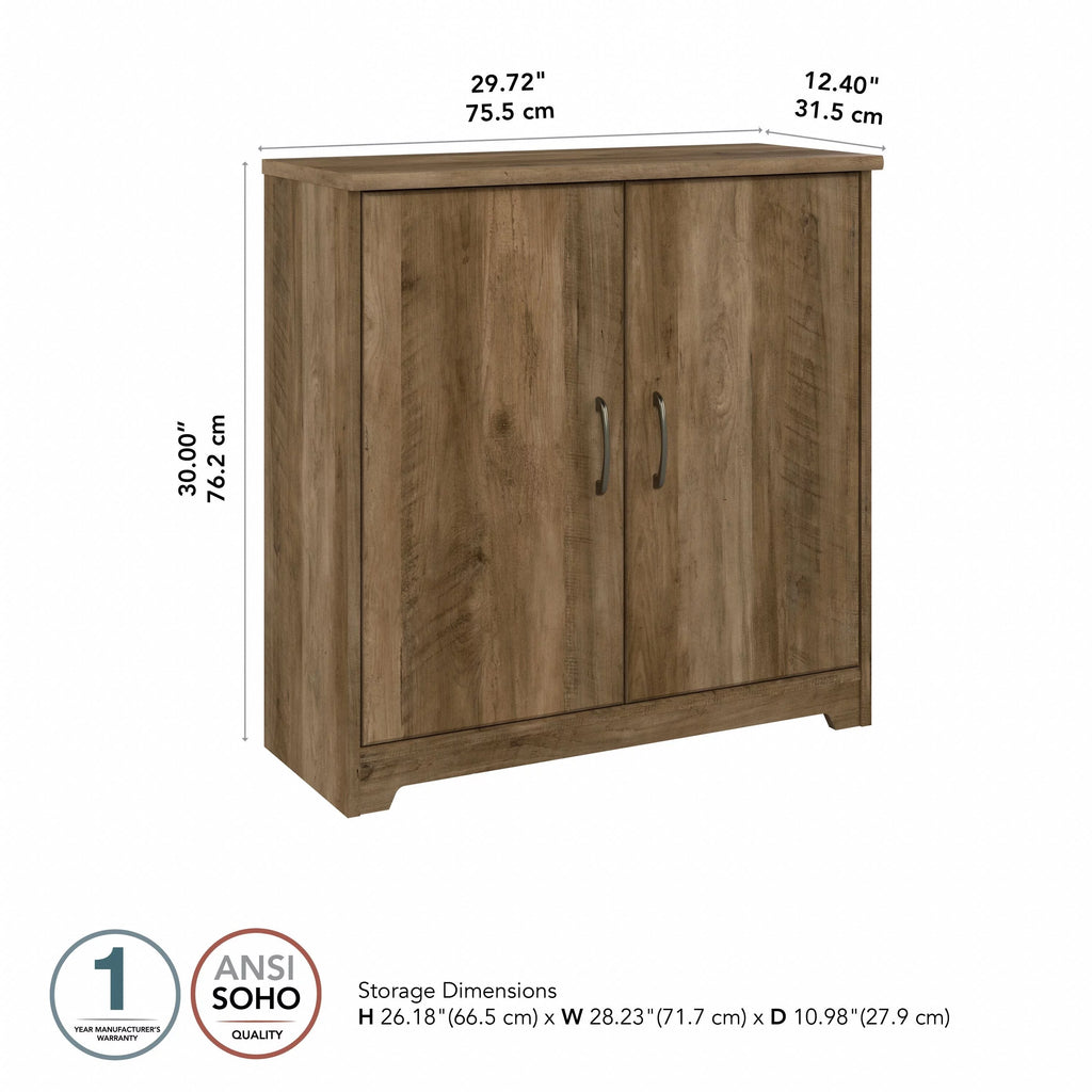 Bush Furniture Cabot Small Storage Cabinet in Reclaimed Pine T702