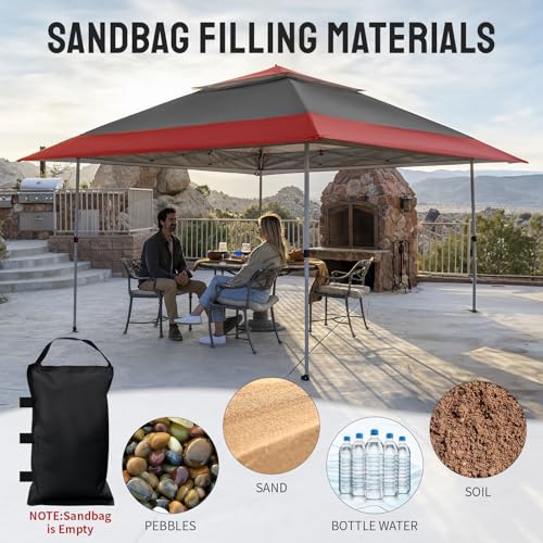 CROWN SHADES 13x13 Pop Up Gazebo with Wheeled STO-N-Go Cover Bag (Grey) N449398