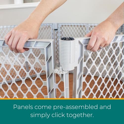 MyPet North States Petyard Passage 4-Panel Folding Dog Playpen, 26" Tall, Brown R1272