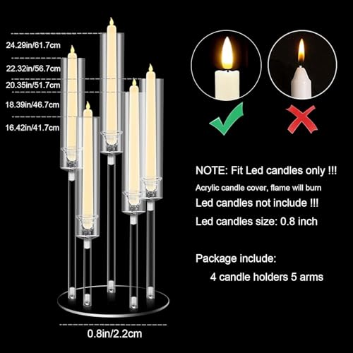 Black Candelabra Centerpieces for Wedding Table Decor 35in E5601