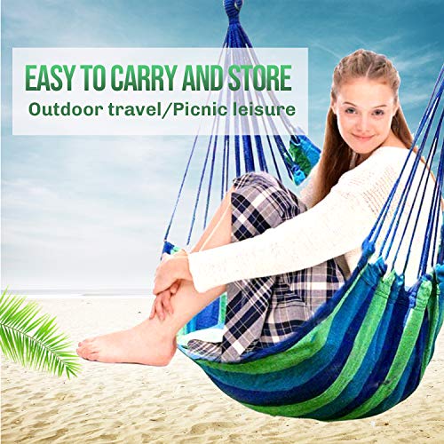 Hommtina Hammock Chair Hanging Rope Swing, Max 300 Lbs, Dark Gray W16807