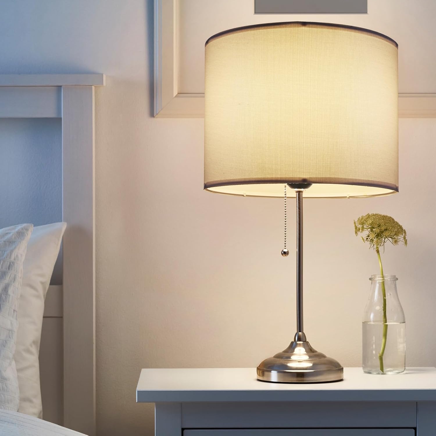 White Drum Lamp Shades Set of 2 for Table & Floor Lamps I849